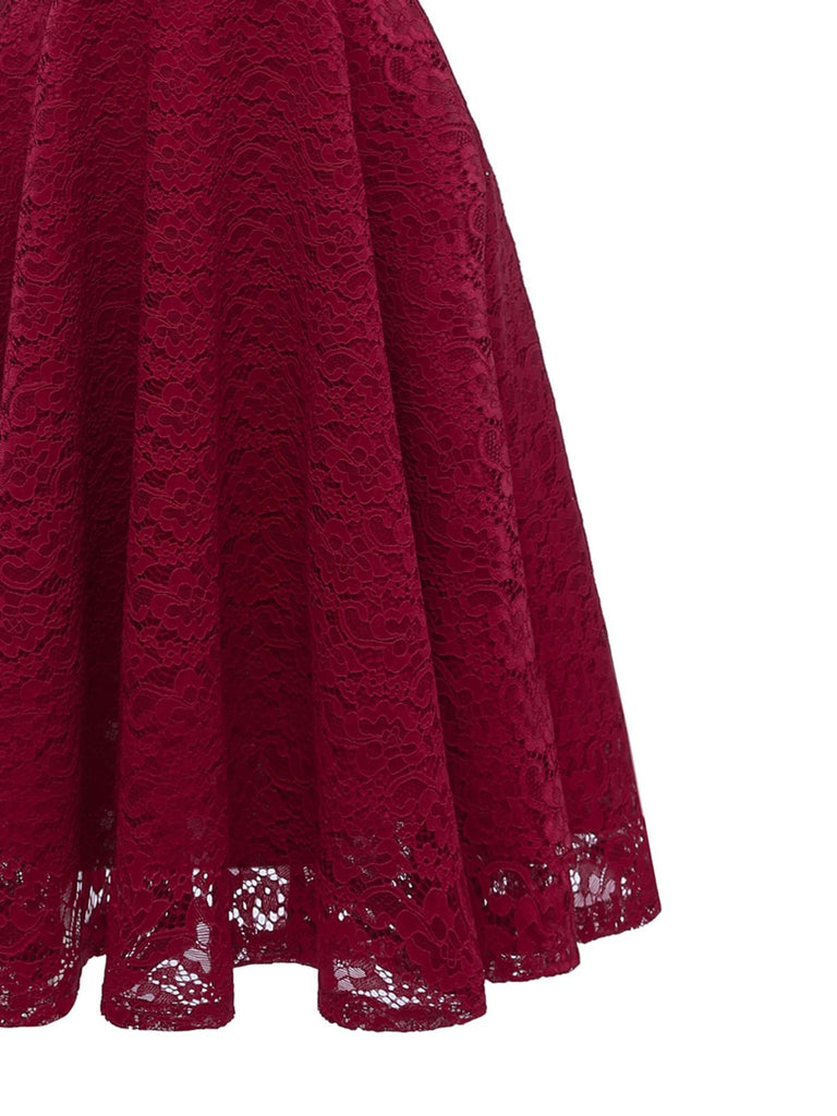 1950s Lace Floral Swing Dress — the kind of 1950s dress that makes strangers smile