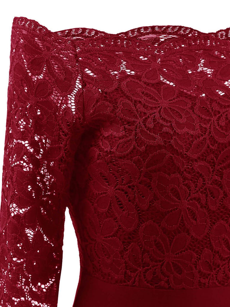 1950s Lace Off Shoulder Dress — vintage elegance for the modern woman