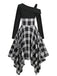 1950s Long Sleeve Patchwork Swing Dress — vintage elegance for the modern woman