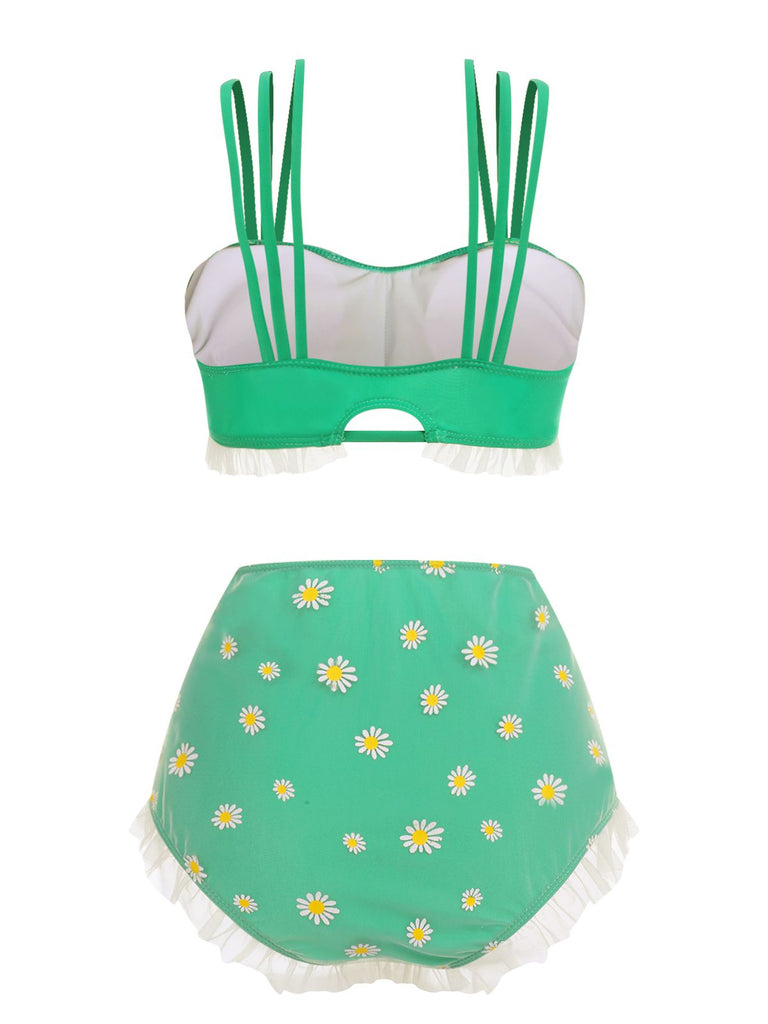 1950s Mesh Butterfly Tankini Set - vintage fashion, retro style
