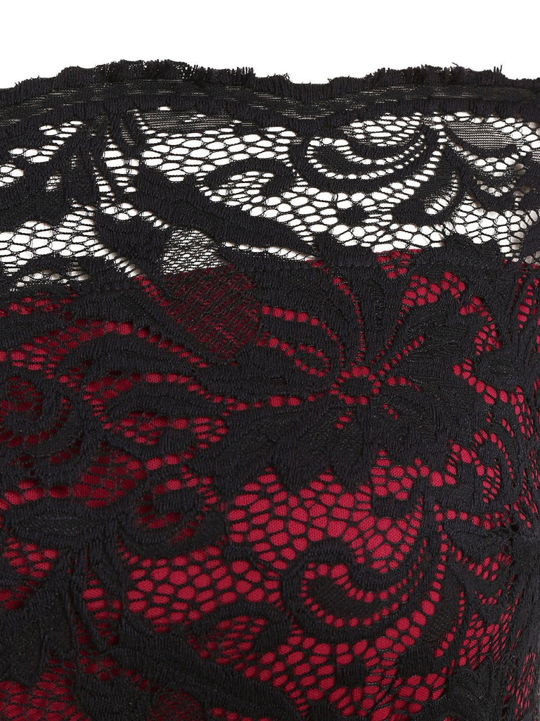 Vintage A-Line Cocktail Dress Lace Off Shoulder Dress Wine Red,XXL Vintage A-Line Cocktail Dress Lace Off Shoulder Dress Wine Red,XXL