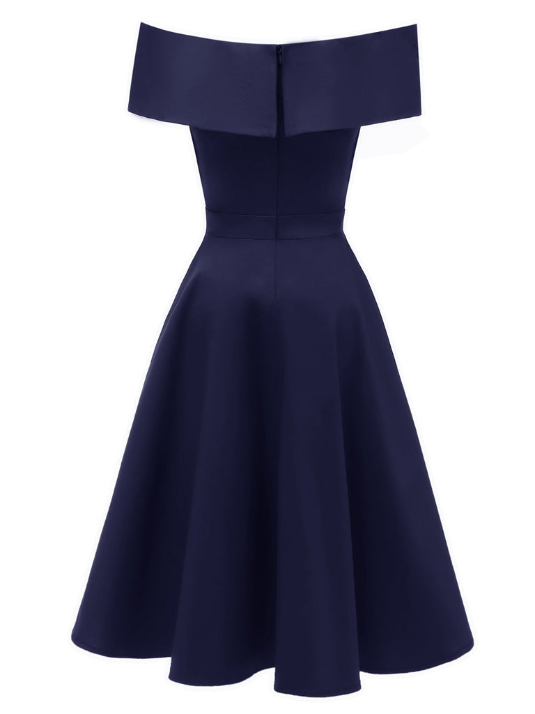 1950s Off Shoulder Swing Dress — vintage elegance for the modern woman