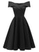 1950s Off Shoulder Swing Dress: timeless style reimagined