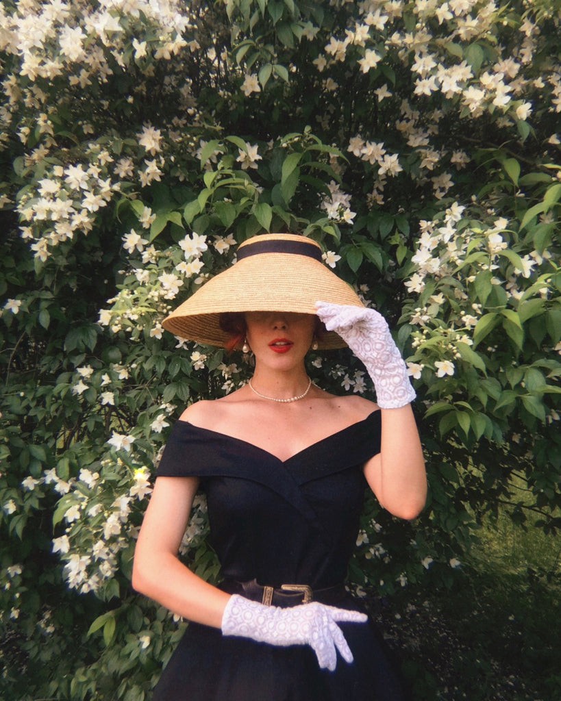 1950s Off Shoulder Swing Dress 1950s Off Shoulder Swing Dress