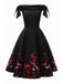 1950s Off-Shoulder Butterfly Swing Dress — vintage elegance for the modern woman