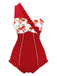 1950s One-shoulder Ruffle One-piece Swimsuit — vintage elegance for the modern woman