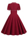 1950s Patchwork Button Swing Vintage Dress — vintage elegance for the modern woman