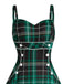 1950s Plaid Button Strap Swing Dress — vintage elegance for the modern woman