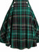 1950s Plaid Button Strap Swing Dress: timeless style reimagined