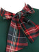 1950s Plaid Patchwork Bow Swing Dress — vintage elegance for the modern woman