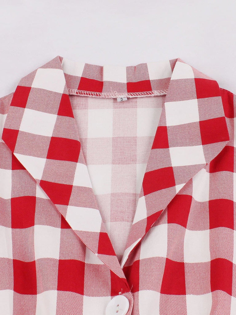 white and red plaid dress Plaid Jumper Dress Large