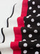 1950s Polka Dot Belted Patchwork Dress: elegant vintage style