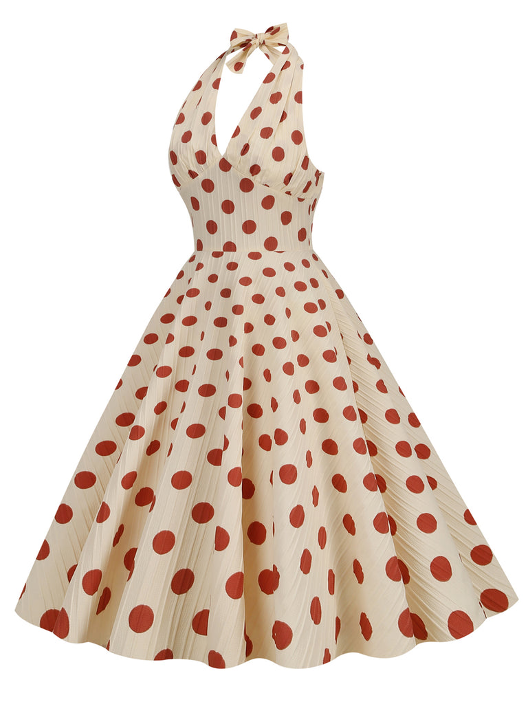1950s Polka Dot Halter Swing Dress | Retro Stage 1950s Polka Dot Halter Swing Dress | Retro Stage