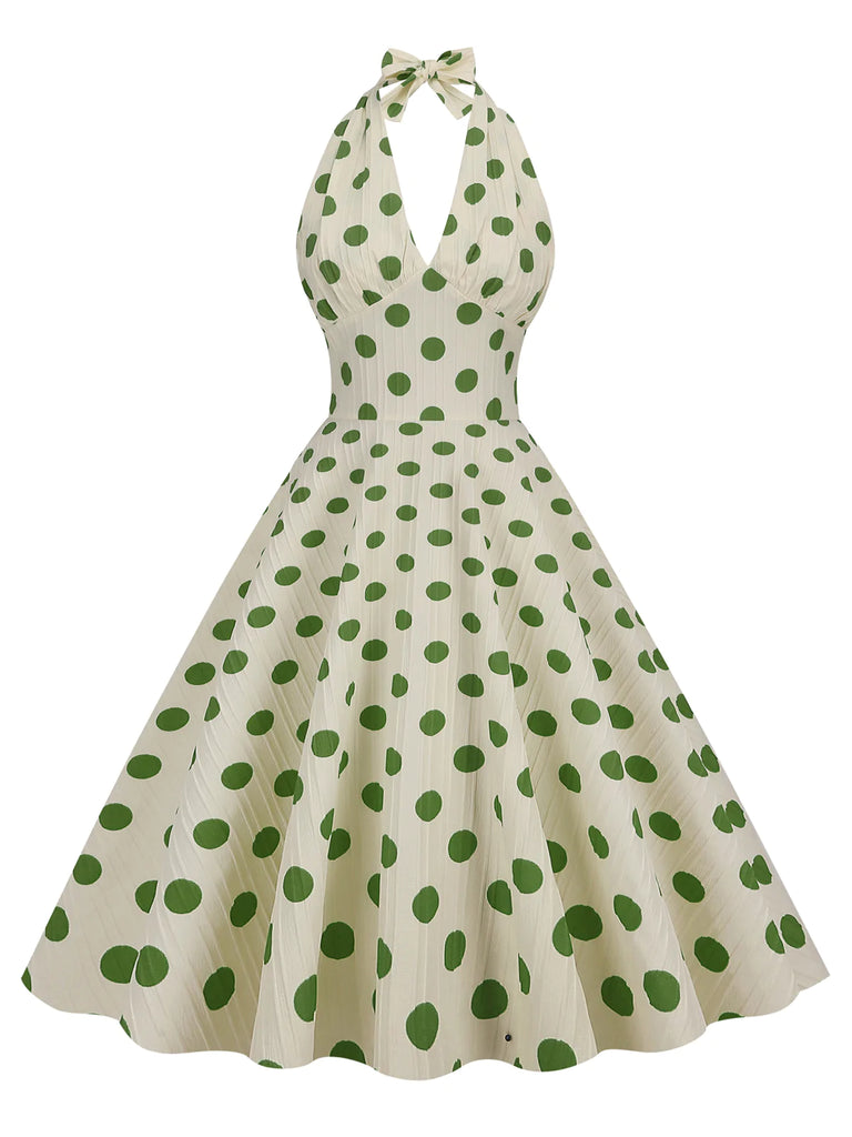 1950s Polka Dot Halter Swing Dress | Retro Stage 1950s Polka Dot Halter Swing Dress | Retro Stage