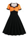 1950s Polka Dot Patchwork Swing Dress: timeless style reimagined
