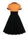 1950s Polka Dot Patchwork Swing Dress — vintage elegance for the modern woman