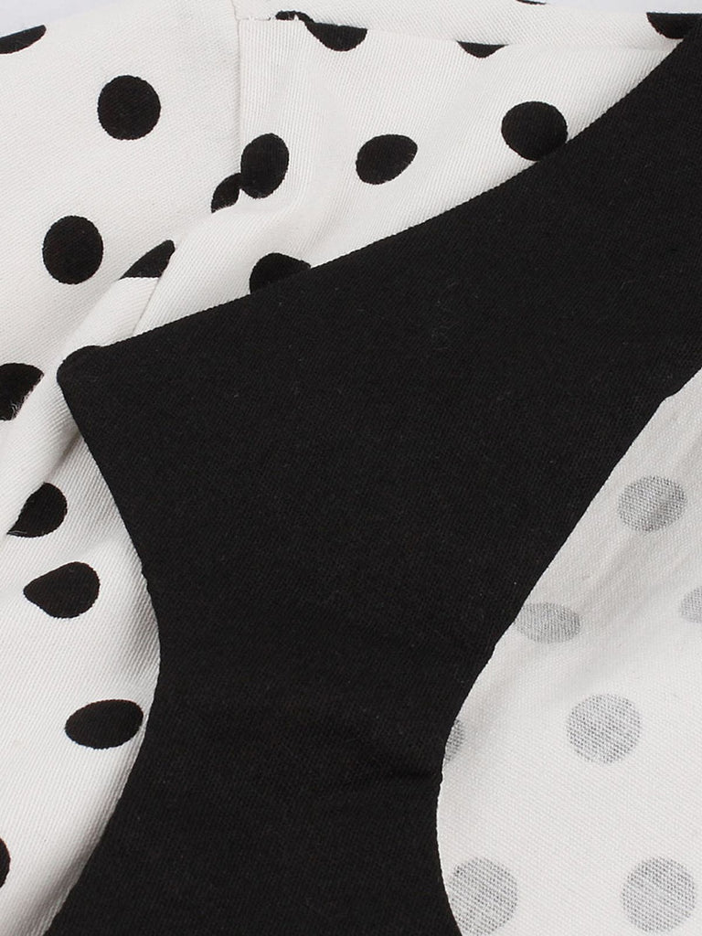 1950s Polka Dot Patchwork Swing Dress: timeless style reimagined