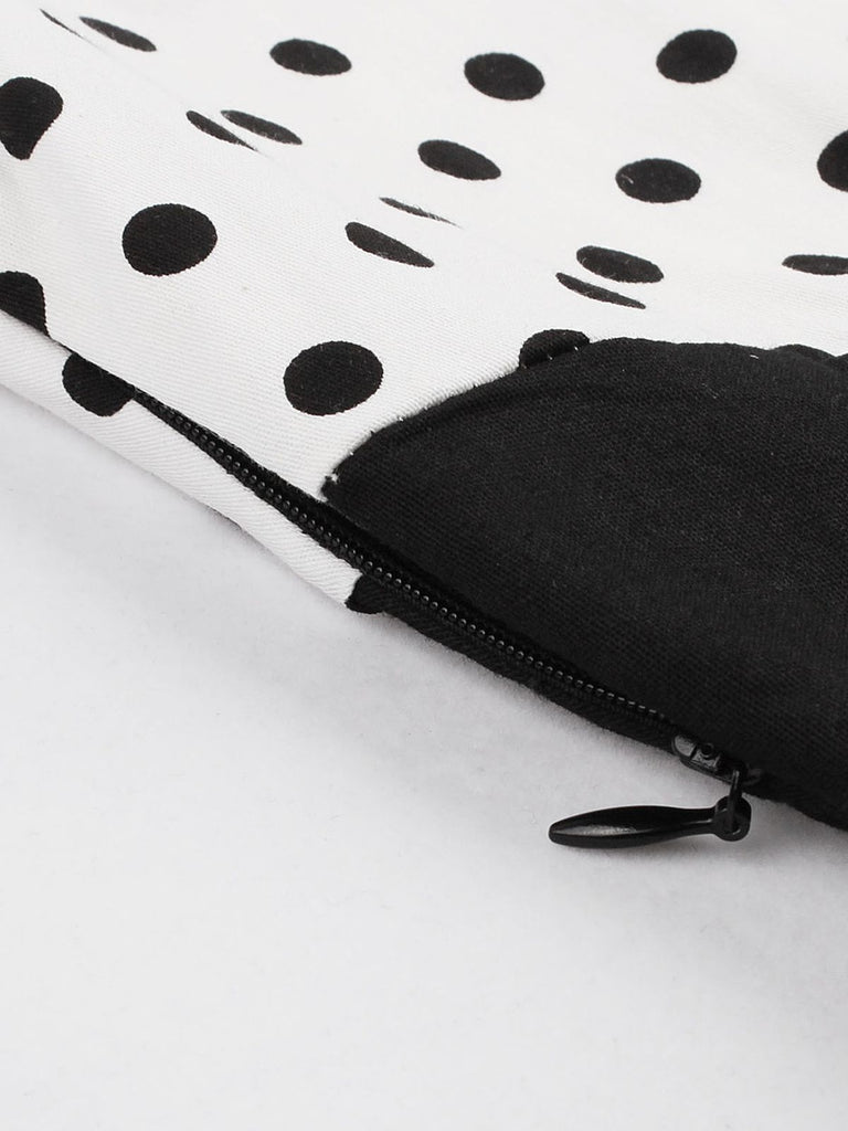 1950s Polka Dot Patchwork Swing Dress: timeless style reimagined