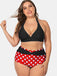 1950s Polka Dot Pleated Halter Bikini — vintage elegance for the modern woman