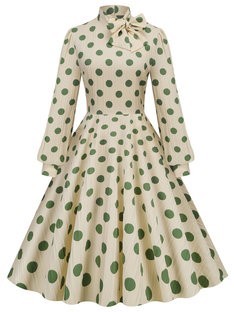 1950s Polka Dots Bowknot Swing Dress: timeless style reimagined