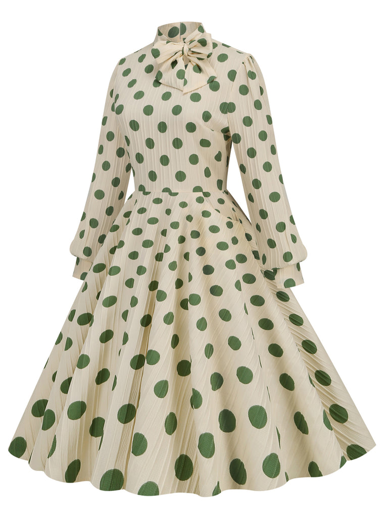 1950s Polka Dots Bowknot Swing Dress — vintage elegance for the modern woman