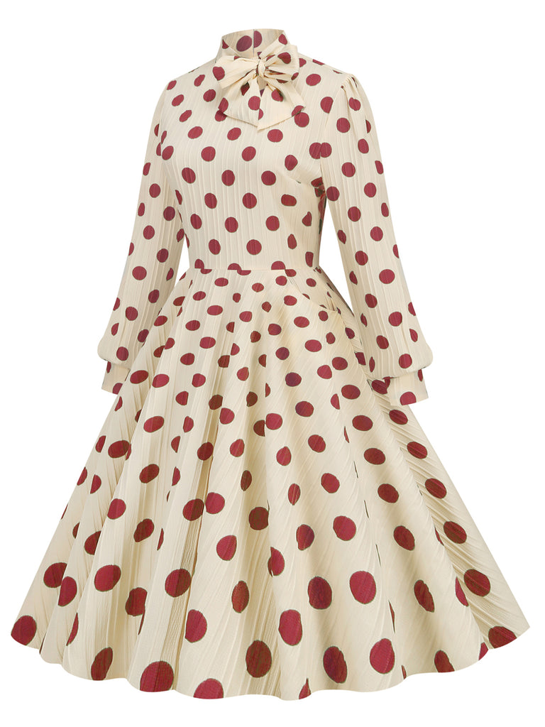 1950s Polka Dots Bowknot Swing Dress: timeless style reimagined