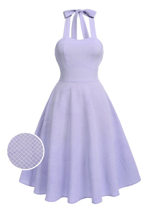 1950s Purple Halter Swing Vintage Dress, vintage dress, retro fashion, rockabilly, pin-up fashion - perfect for women who love vintage and retro fashion