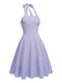 1950s Purple Halter Swing Vintage Dress: timeless style reimagined