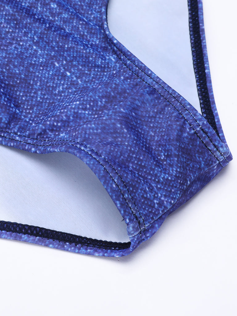 1950s Retro Polka Dot Halter Bikini Swimsuit — vintage elegance for the modern woman