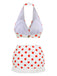 1950s Retro Polka Dots Bikini Set & Apron — vintage elegance for the modern woman