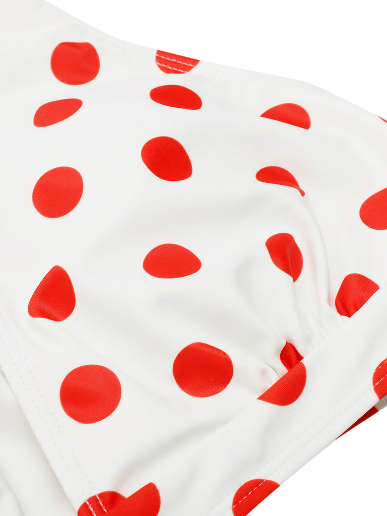 1950s Retro Polka Dots Bikini Set & Apron — vintage elegance for the modern woman