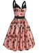 1950s Roses Embossed Satin Swing Dress: timeless style reimagined