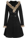 1950s Solid Buckle Fur Trimmed Coat: timeless style reimagined
