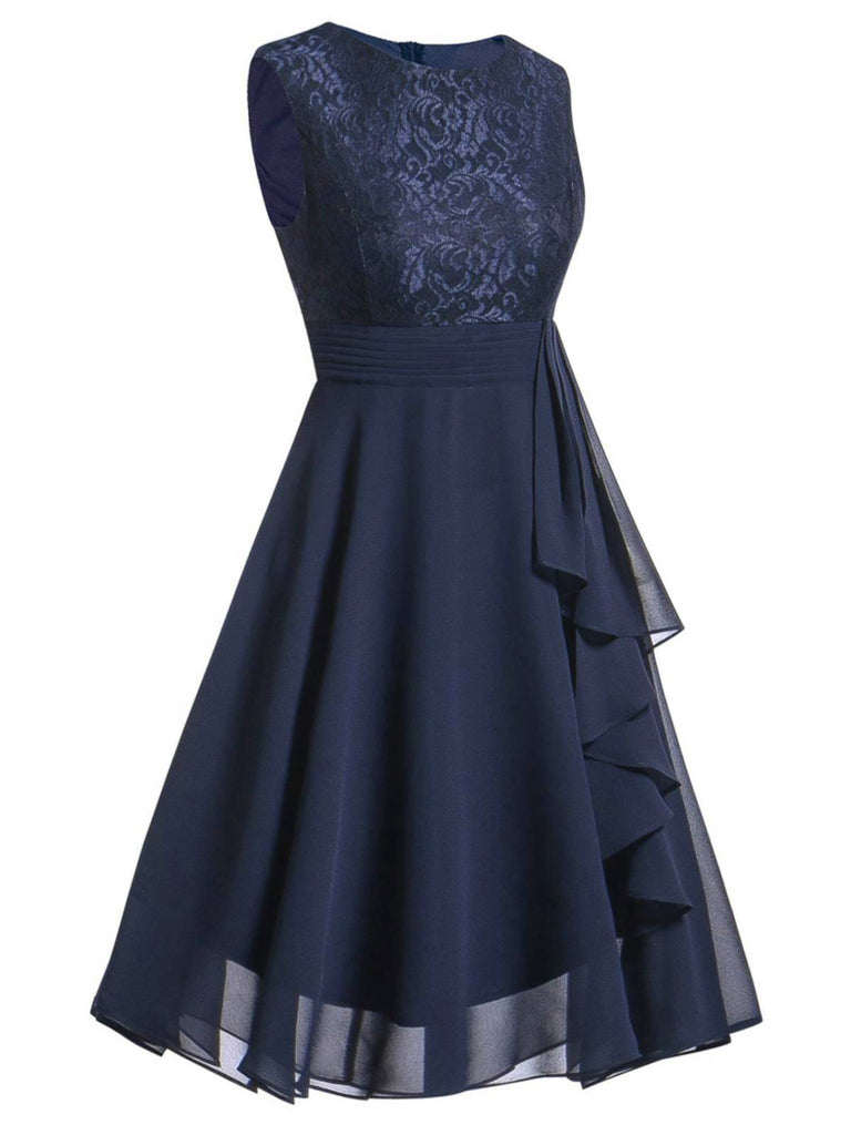 1950s Solid Lace Sleeveless Swing Dress — vintage elegance for the modern woman