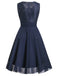 1950s Solid Lace Sleeveless Swing Dress: timeless style reimagined