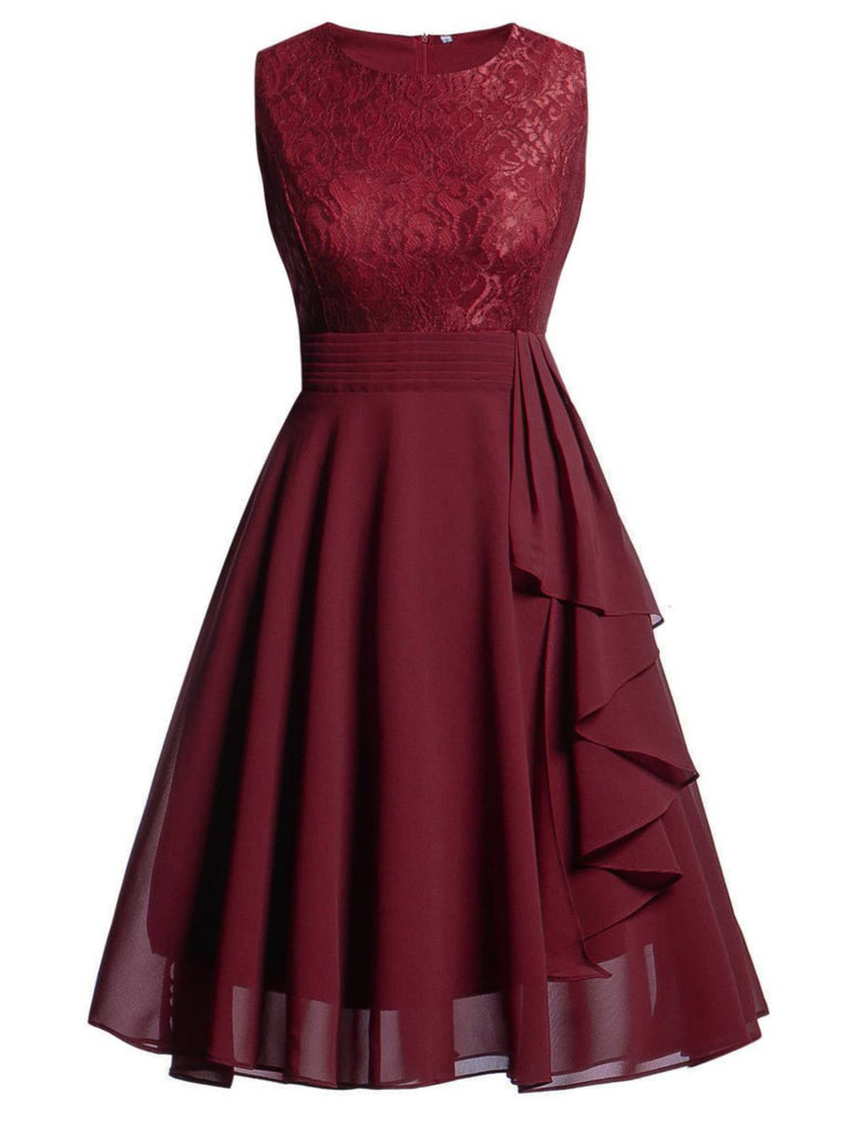 1950s Solid Lace Sleeveless Swing Dress — vintage elegance for the modern woman