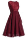 1950s Solid Lace Sleeveless Swing Dress: timeless style reimagined