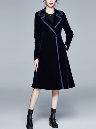 1950s Solid Patchwork Velvet Coat: timeless style reimagined