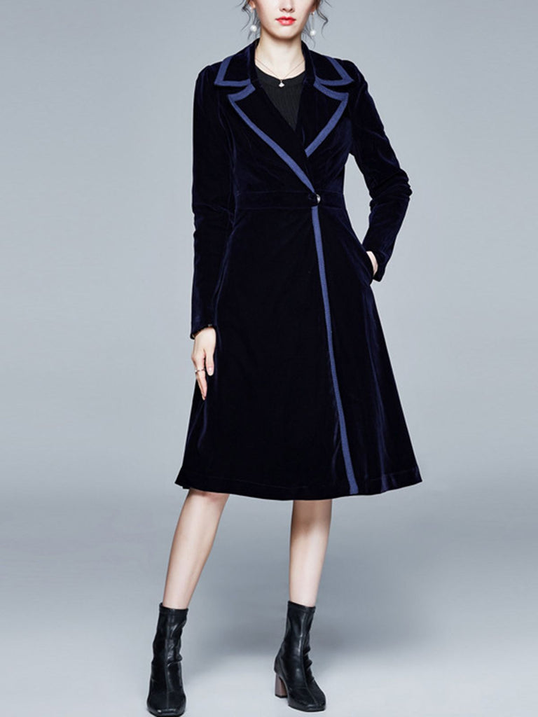 1950s Solid Patchwork Velvet Coat - vintage fashion, retro style
