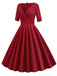 1950s Solid Sweetheart Fold Swing Dress, classic 1950s style elegant retro fashion - Image 14