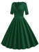 1950s Solid Sweetheart Fold Swing Dress, classic 1950s style elegant retro fashion - Image 2