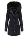 1950s Solid Zipper Fur Trimmed Coat: timeless style reimagined