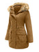 1950s Solid Zipper Fur Trimmed Coat: timeless style reimagined