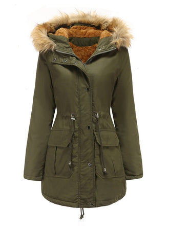 1950s Solid Zipper Fur Trimmed Coat: timeless style reimagined