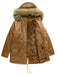 1950s Solid Zipper Fur Trimmed Coat - vintage fashion, retro style