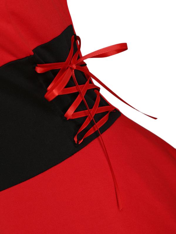 1950s Strap Furry Lace Up Dress: timeless style reimagined