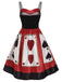 1950s Strap Poker Costume Dress, classic 1950s style elegant retro fashion - Image 2