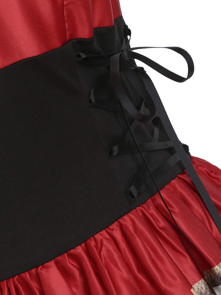 1950s Strap Poker Costume Dress, classic 1950s style elegant retro fashion - Image 4