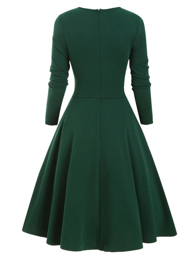1950s Sweetheart Plaid Patchwork Dress, classic 1950s style elegant retro fashion - Image 18