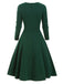 1950s Sweetheart Plaid Patchwork Dress, classic 1950s style elegant retro fashion - Image 18